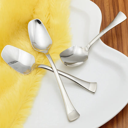 Stainless Steel Ice-cream Spoon - (3 Pc Set) - Zidbik