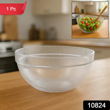 Transparent Idli Mixing Serving Bowl Textured Plastic Kitchen Bowl (1 Pc) - Zidbik