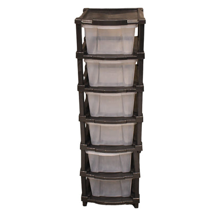 6-layer Modular Plastic Drawer Storage Cabinet - Zidbik