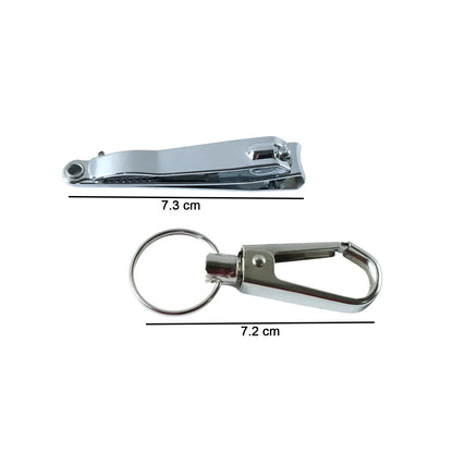 Stainless Steel Nail Clipper Set With Keychain Holder (2 Pc) - Zidbik