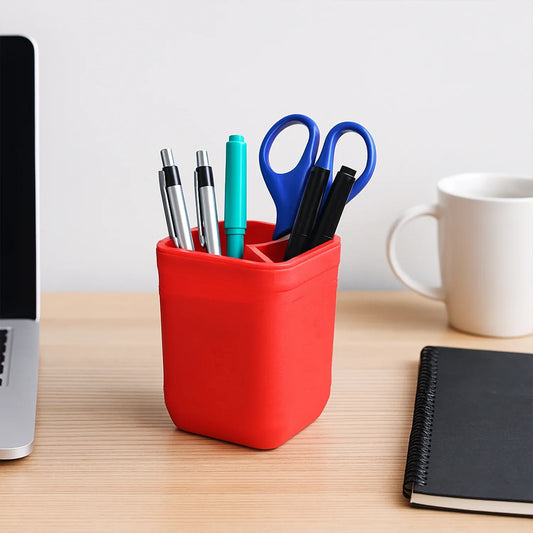 Officemate Pen Stand Tri-section Desk Organizer Stationery Pens Office Supplies - Zidbik