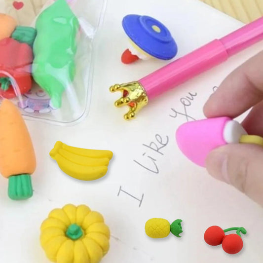 Mix Design Fancy Stylish Colorful Erasers (1 Set 3 Pc Set) - Zidbik