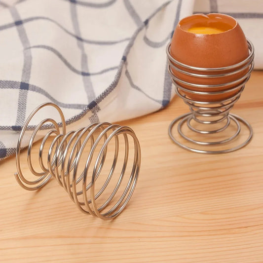 Stainless Steel Spring Egg Cup Holder (1 Pc) - Zidbik