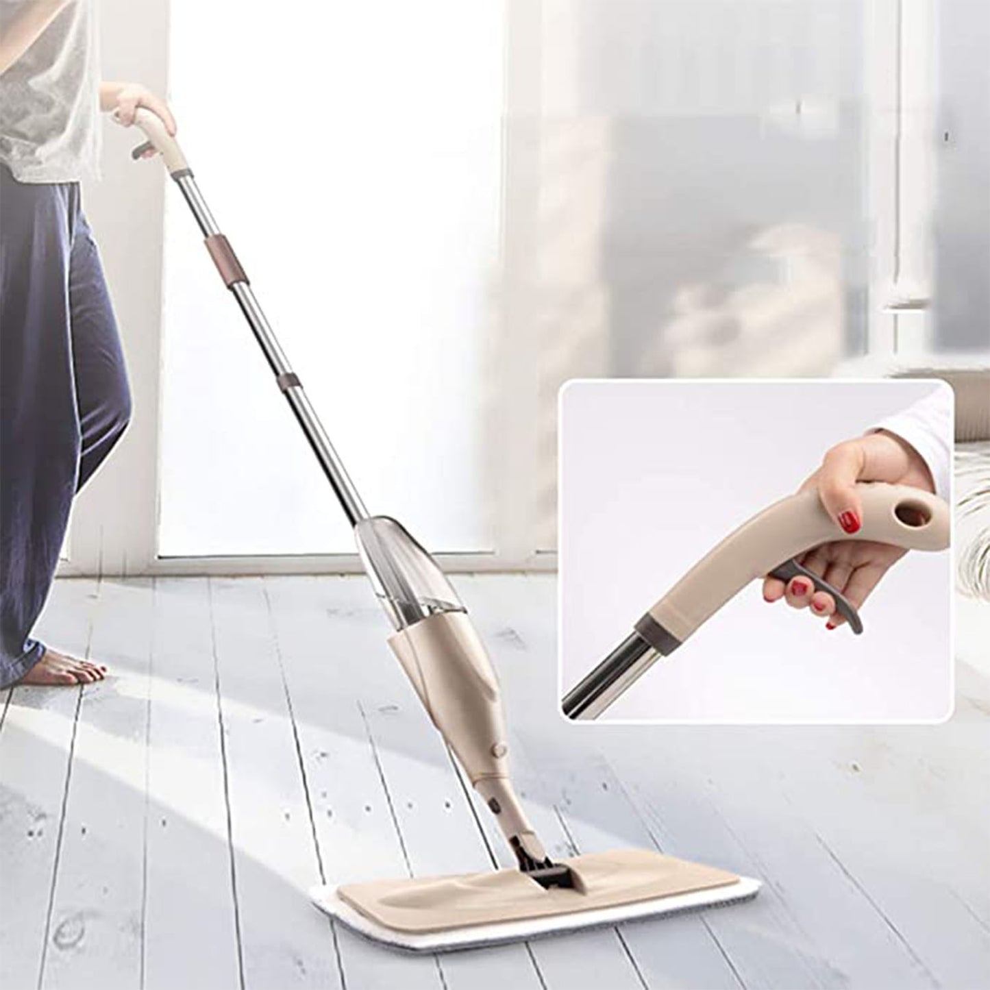 1739 Floor Cleaning Spray Mop With Removable Washable Cleaning Pad - Zidbik