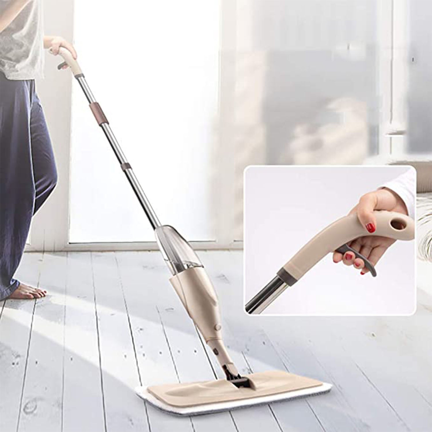 1739 Floor Cleaning Spray Mop With Removable Washable Cleaning Pad - Zidbik