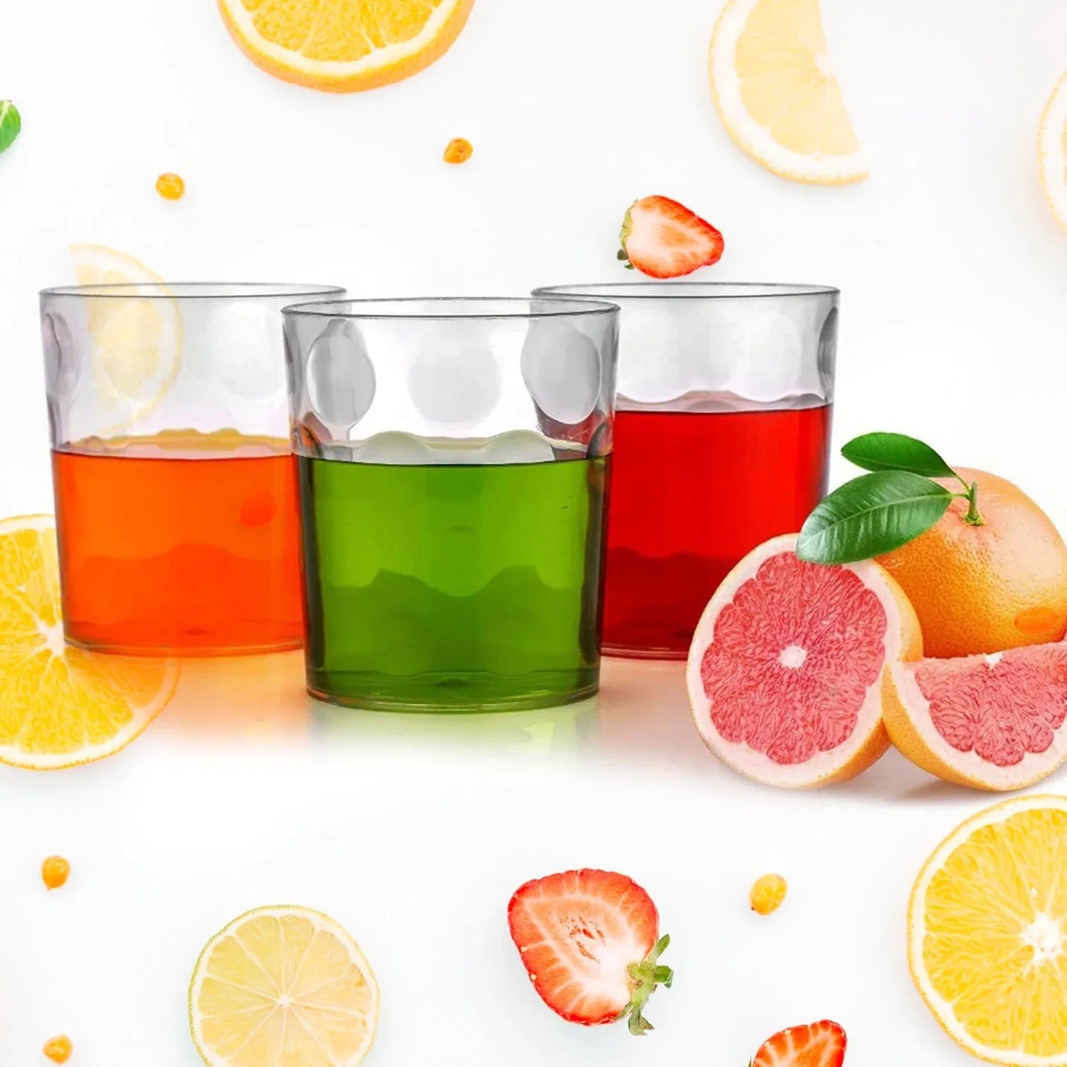 Magic Glass Clear Glass Bubble Water Juice Glasses (6 Pcs Set) - Zidbik