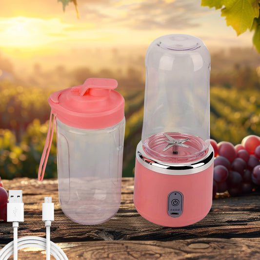 Portable Small Juicer Blender With Water Bottle  Cup (2 Pc Set) - Zidbik