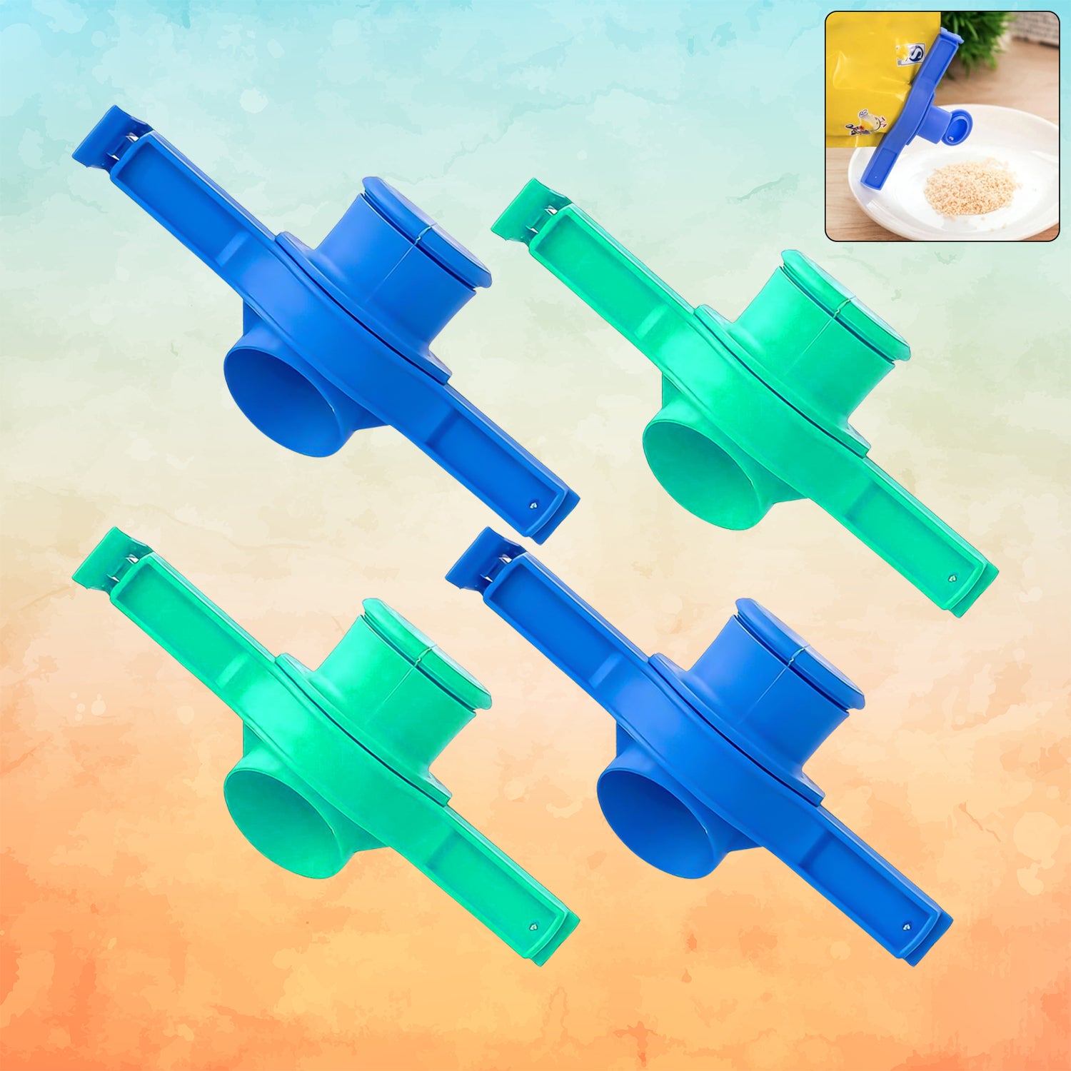 Packet Pourer  Sealer Clip - (4 Pc) - Zidbik