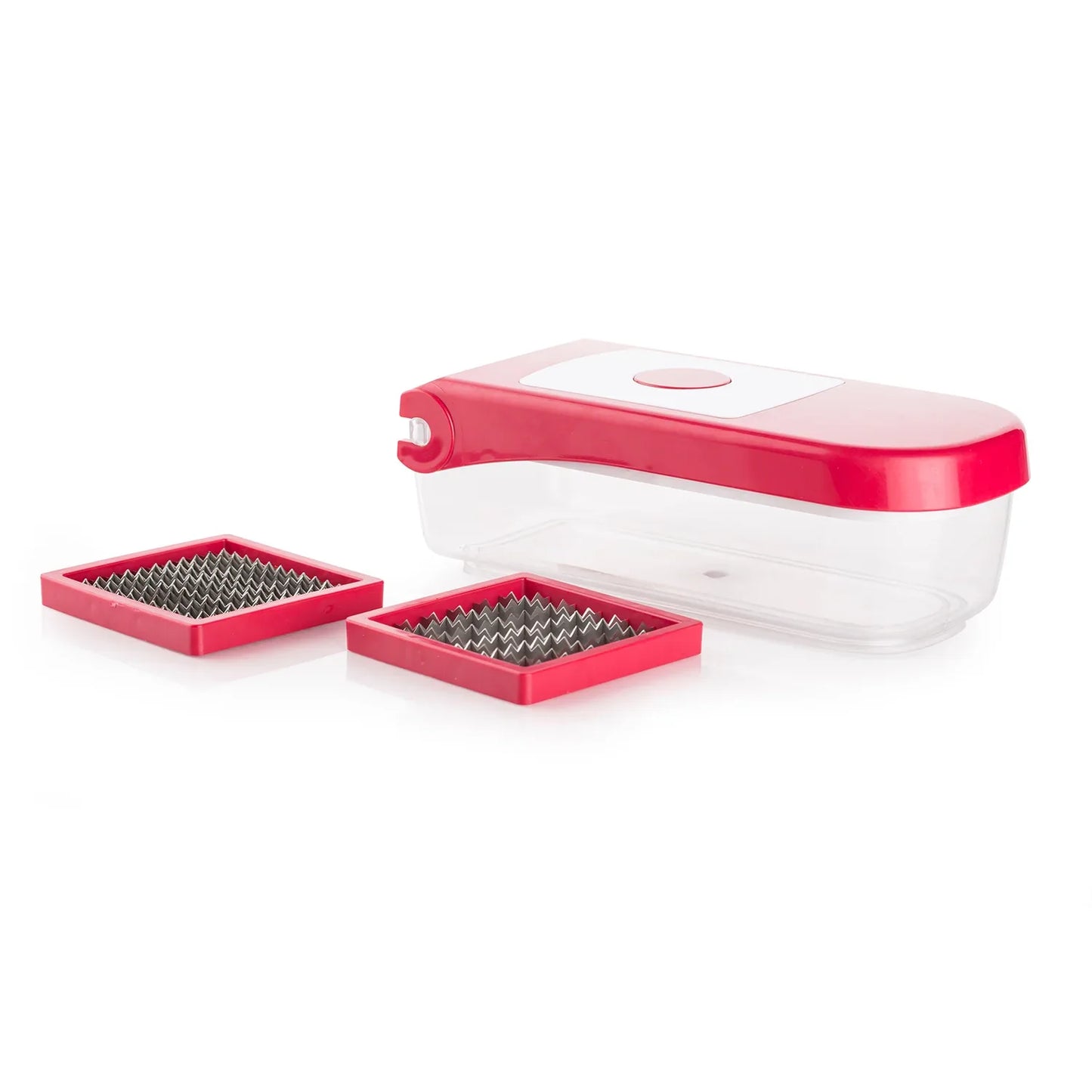 8102 Ganesh Plastic Chopper Vegetable And Fruit Cutter Red - Zidbik