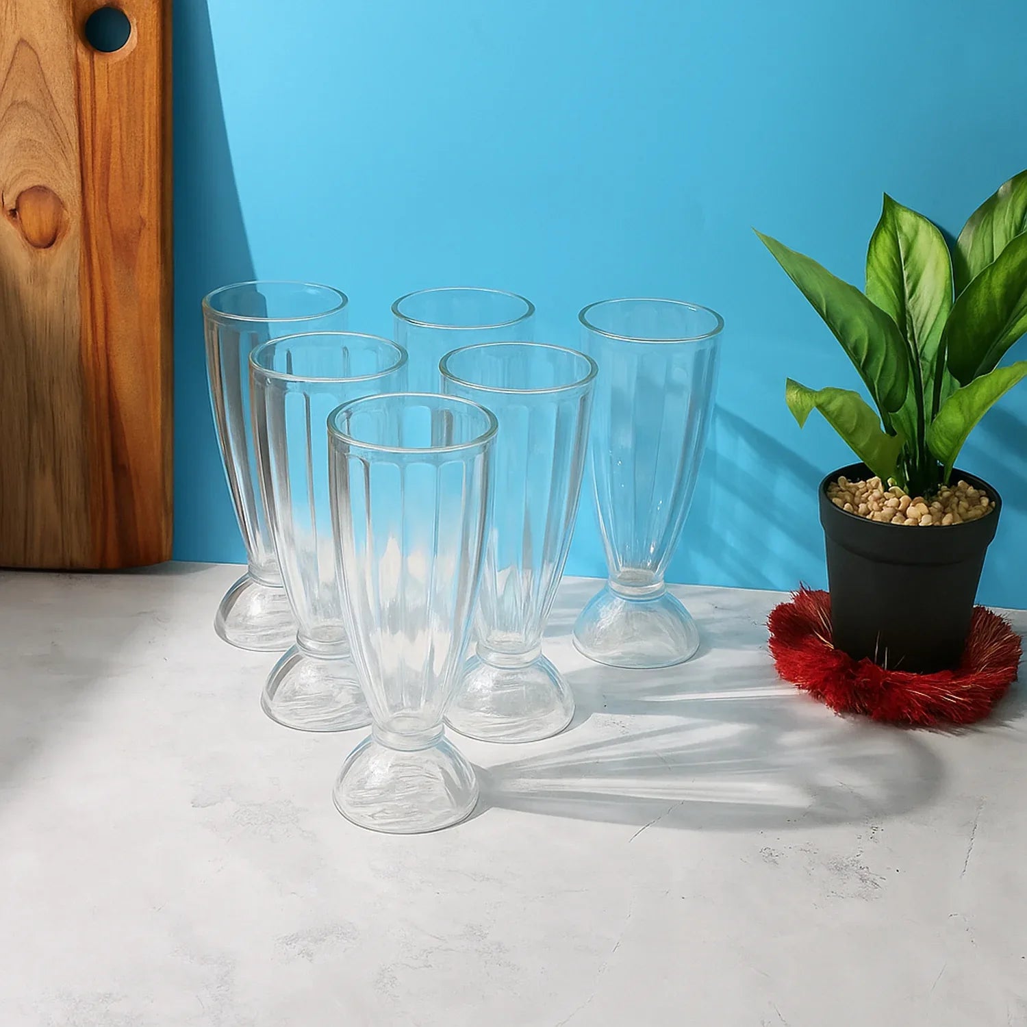 Apex Premium Dessert Falooda Glasses (Approx 400ml 6 Pc) - Zidbik