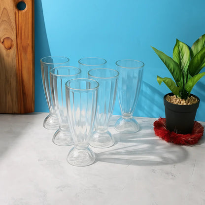 Apex Premium Dessert Falooda Glasses (Approx 400ml 6 Pc) - Zidbik