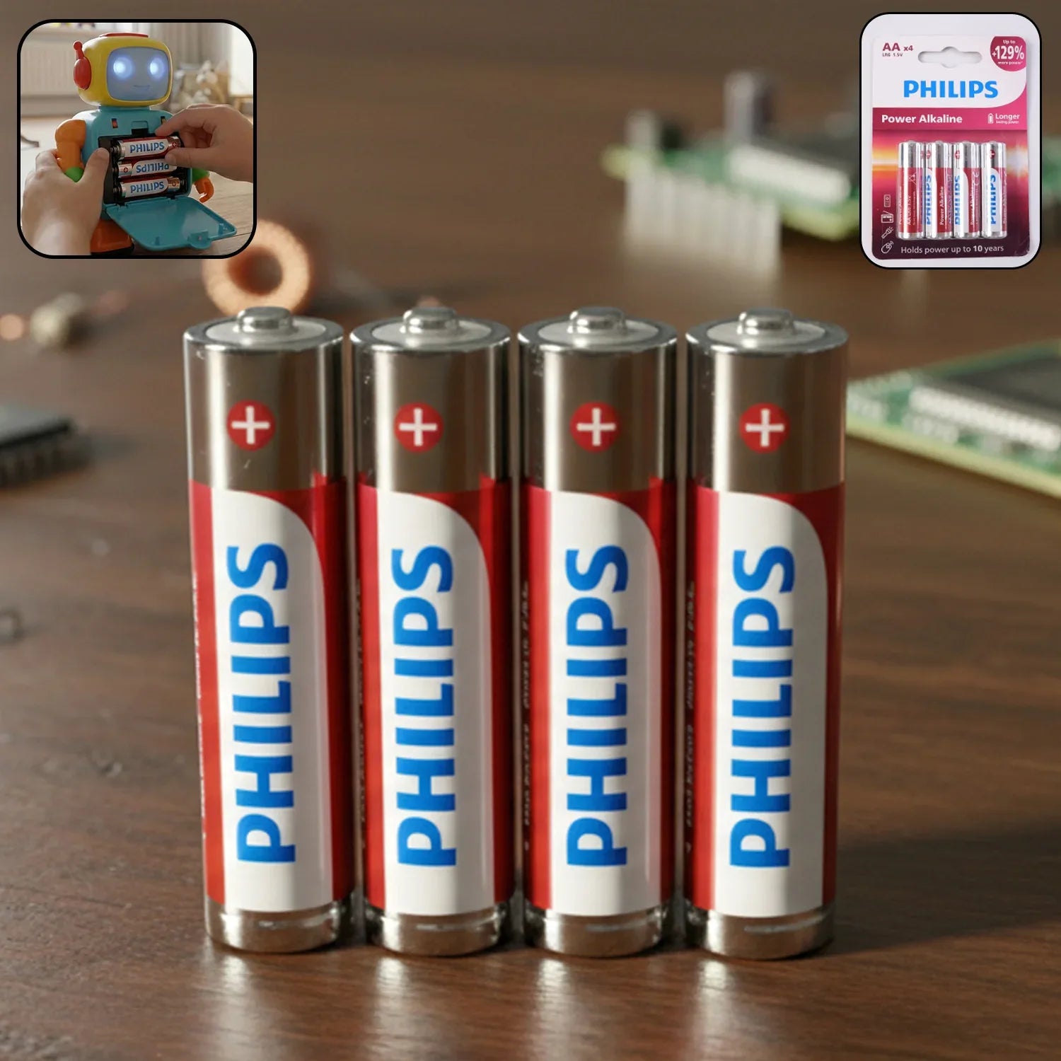 Aa Alkaline Batteries 4 Piece Pack - Zidbik