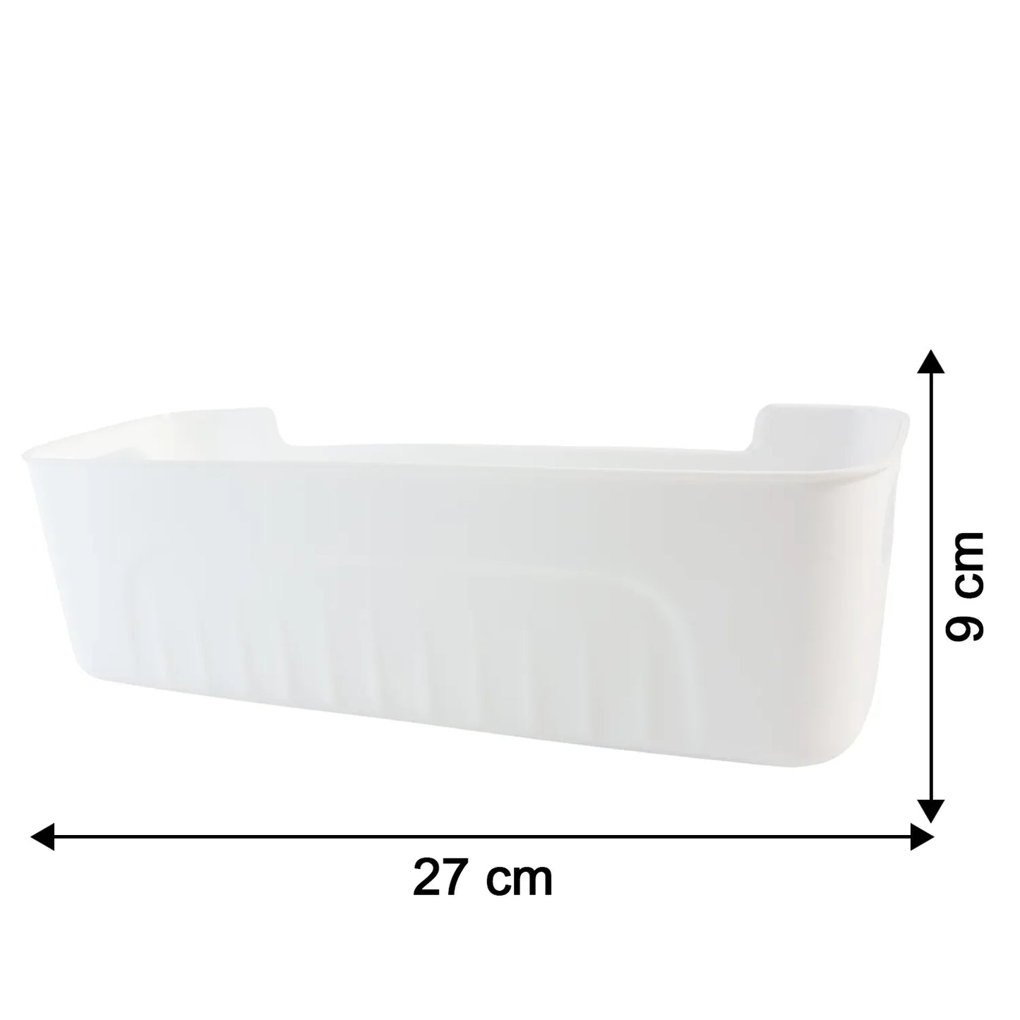 White Plastic Storage Basket Tray Set (4 Pcs) - Zidbik