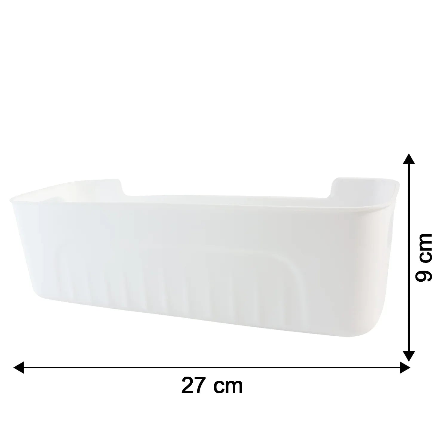 White Plastic Storage Basket Tray Set (4 Pcs) - Zidbik