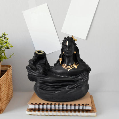 Adiyogi Shiva Backflow Smoke Fountain Incense Holder Burner (1 Pc) - Zidbik