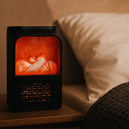 Portable Electric Fireplace Lamp Led Flame Heater (900w 1 Pc) - Zidbik