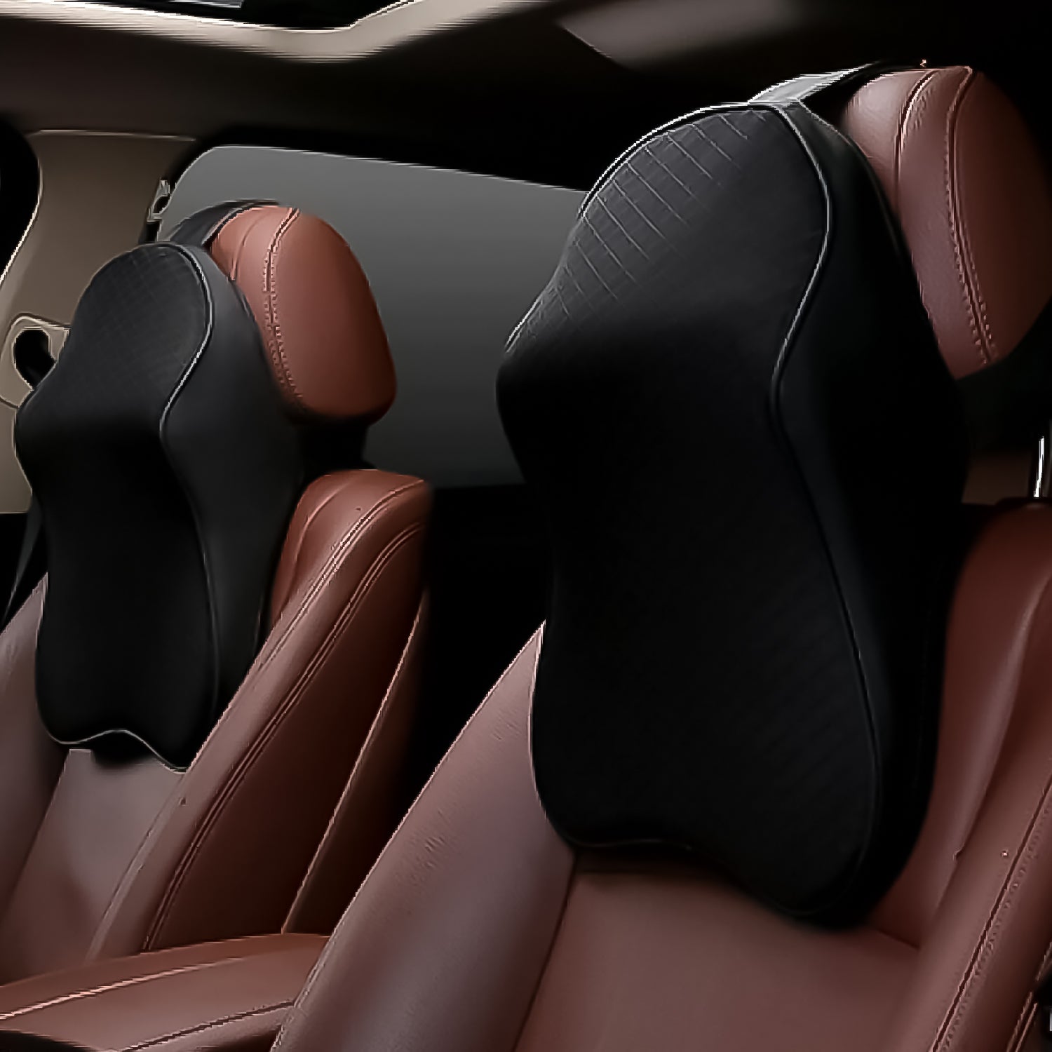 8595 Car Neck Pillow Car Neck Headrest Pillow Memory Foam Car Accessories Cushion Car Seat Head Support Neck Protector Car Seat Neck Pillowfor Driving (1 Pc) - Zidbik