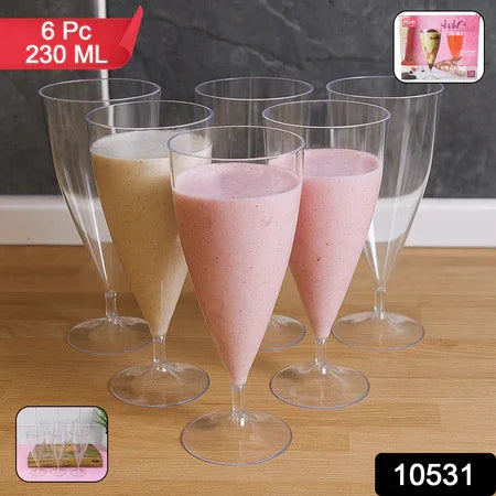 Supermom Plastic Shake Coco Glass Set (230ml 6 Pc) - Zidbik