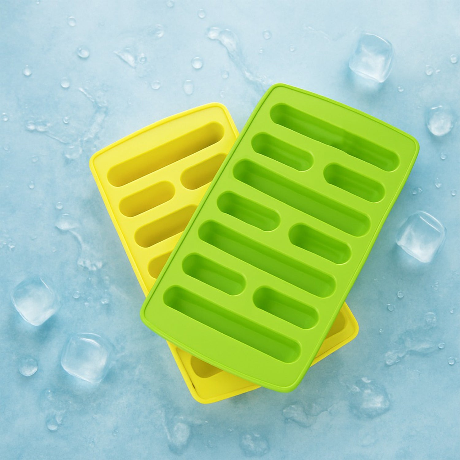 Plastic Ice Cube Tray Set (4 Pc) - Zidbik