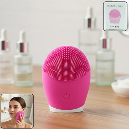 Premium Silicone Electric Facial Cleansing Brush (1 Pc) - Zidbik