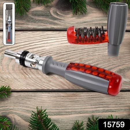 Multi Bits Ratchet Screwdriver Set Adjustable Angle Two-way Ratcheting Screwdriver (1 Set) - Zidbik