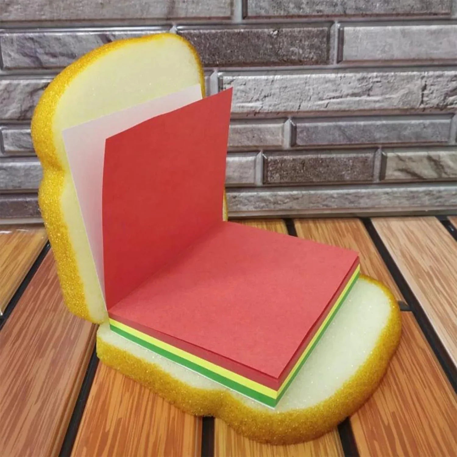 8072 Sandwich Shaped Notepad Sticky Notes Memo Pads Unique Mini Notes (Multicolor) - Zidbik