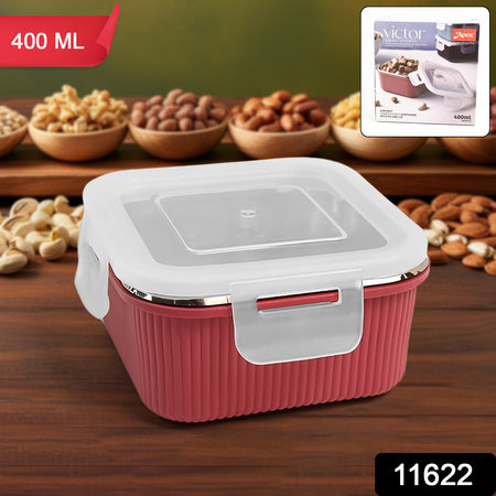 Apex Victor Square Food Storage Container (400 Ml  1 Pc) - Zidbik