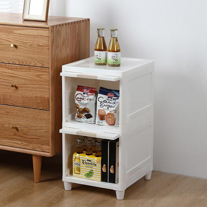 Multipurpose Storage Cabinet Storage Solutions Plastic Drawers  Multi Layer Wardrobe Storage Drawers  Foldable Multipurpose Drawer Units For Kitchen Bathroom Bedroom Cloth (2 Layer) - Zidbik