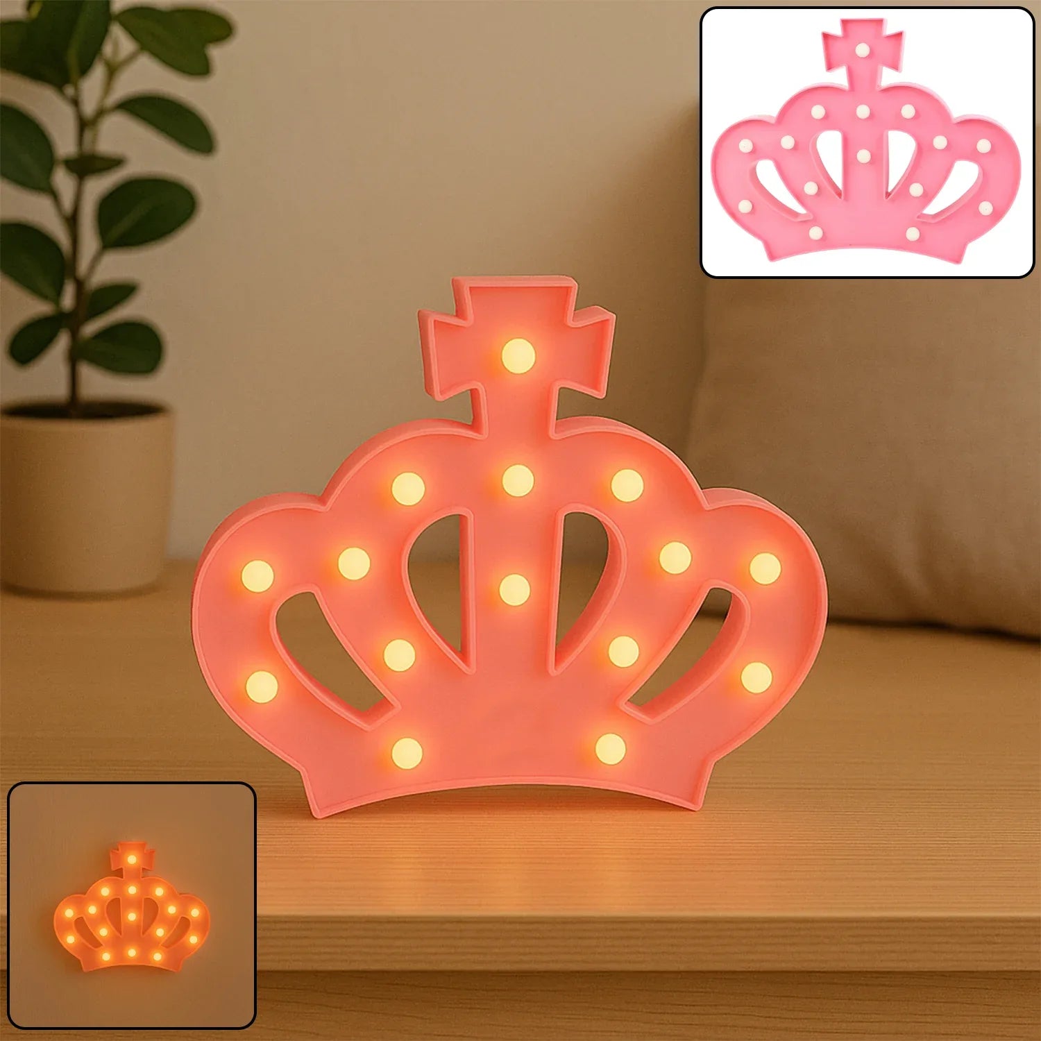 Crown Shape Led Decorative Night Light (1 Pc) - Zidbik