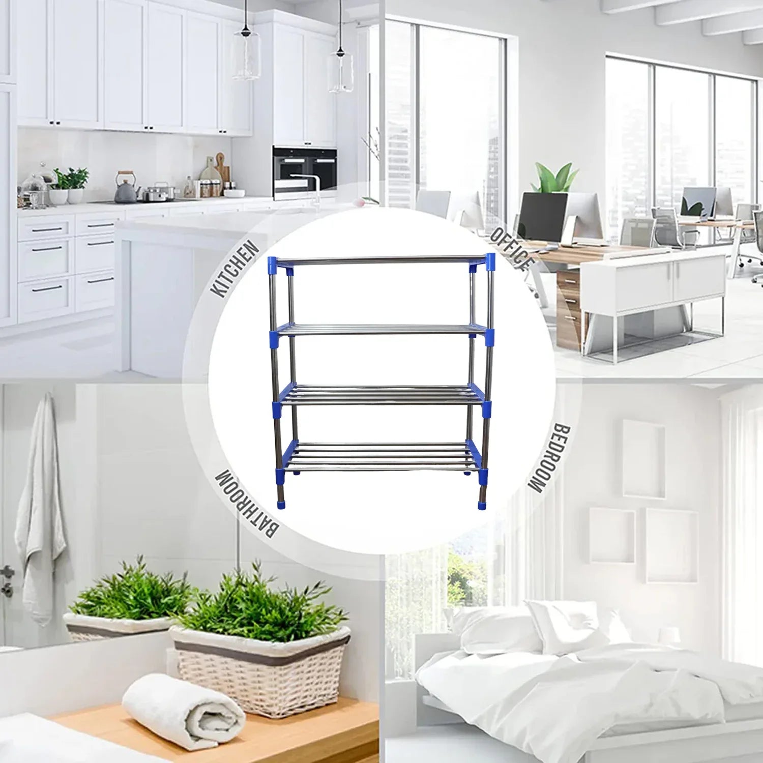 Multipurpose 4-layer Shoe Rack Organizer Set - Zidbik