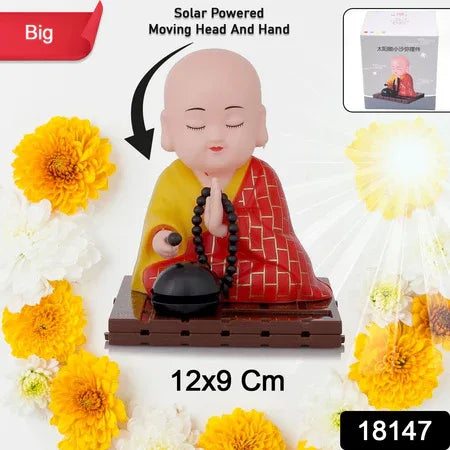 Solar Powered Sitting Buddha Statue Moving Head And Hand (1 Pc Big) - Zidbik