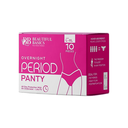 Beautiful Basics Overnight Period Panty Xxl Size (10 Pc) - Zidbik