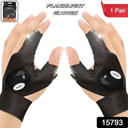 Led Flashlight Gloves Gifts For Men (Hand Gloves Light 1 Pair) - Zidbik
