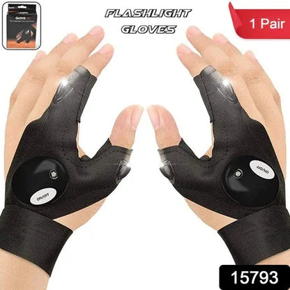 Led Flashlight Gloves Gifts For Men (Hand Gloves Light 1 Pair) - Zidbik