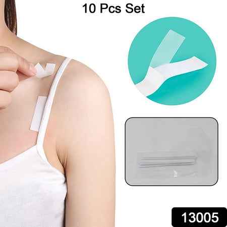 Waterproof Anti-skid Disposable Double Sided 10 Adhesive Transparent Clear Medical Tape For Lingerie (10 Pcs Set) - Zidbik