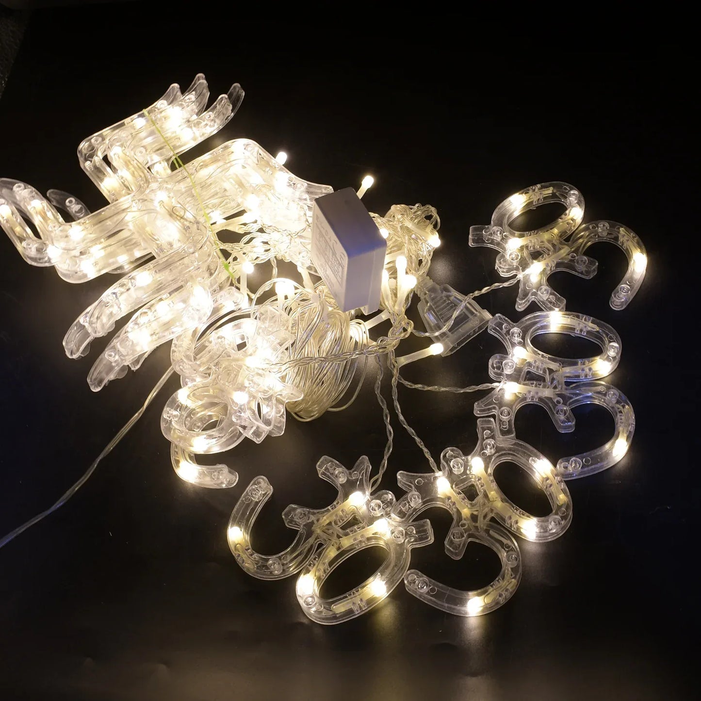 8320 Swastik Om Curtain Decorative Lights String Lights With 12 Hanging Props138 Led Diwali Decoration Items For Home Decor Night Light Room Lights For Bedroom Balcony Decor. - Zidbik