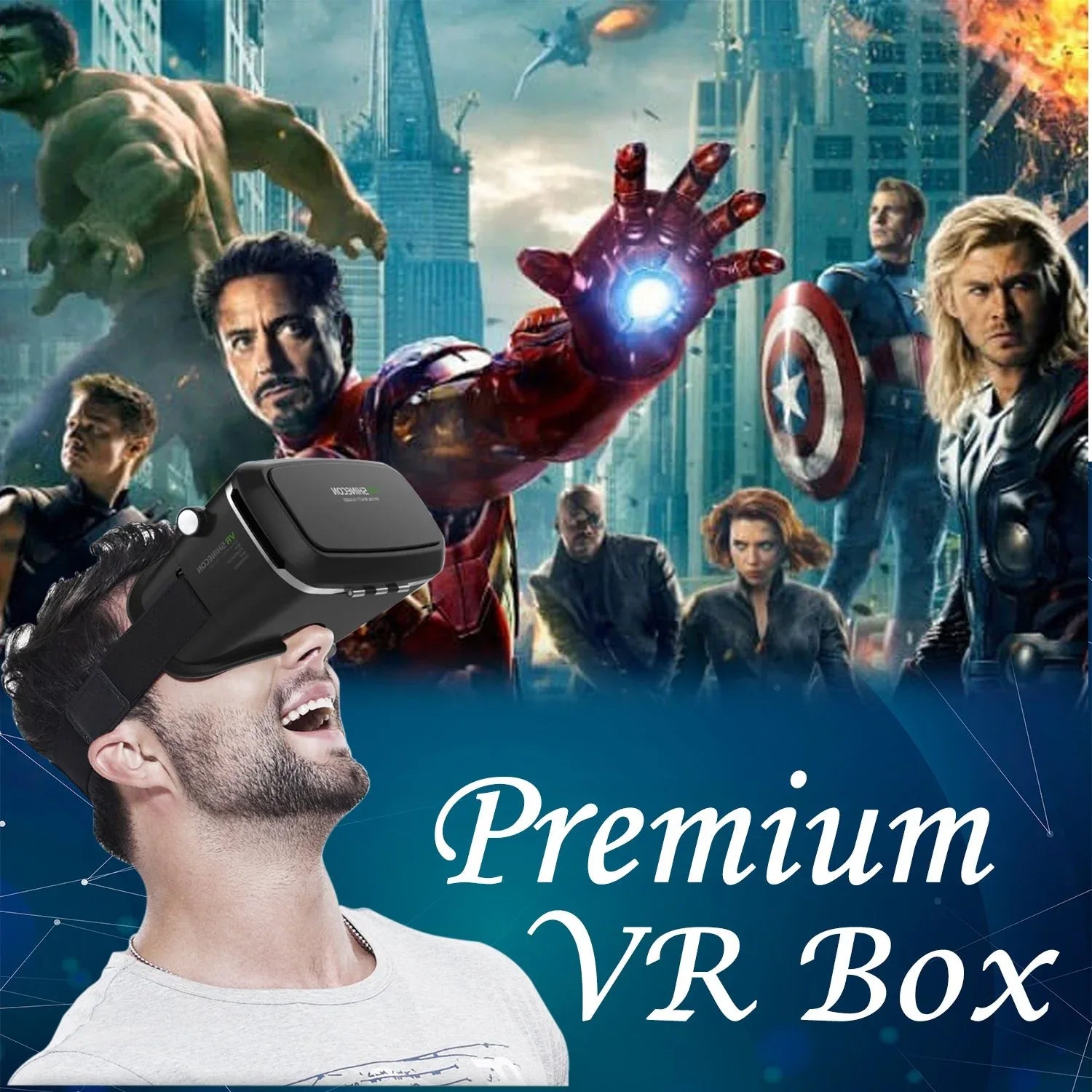 1447 Vr Pro Virtual Reality 3d Glasses Headset - Zidbik