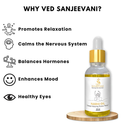 Ved Sanjeevani Nabhi Oil Sleep Inducing Stress Relief (30ml  1 Pc) - Zidbik