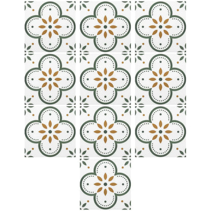 Peel And Stick Floor Tiles Kitchen Bathroom Backsplash Sticker Detachable Waterproof Diy Tile Stickers For Wall Decoration Tiles Home Decoration (8x8 Inch 1 Pc Tiles) - Zidbik