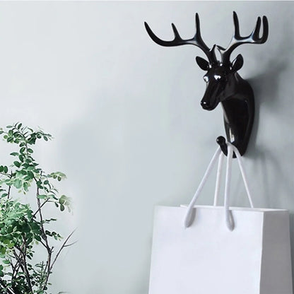1743 Deer Head Self Adhesive Wall Door Hook Hanger - Zidbik