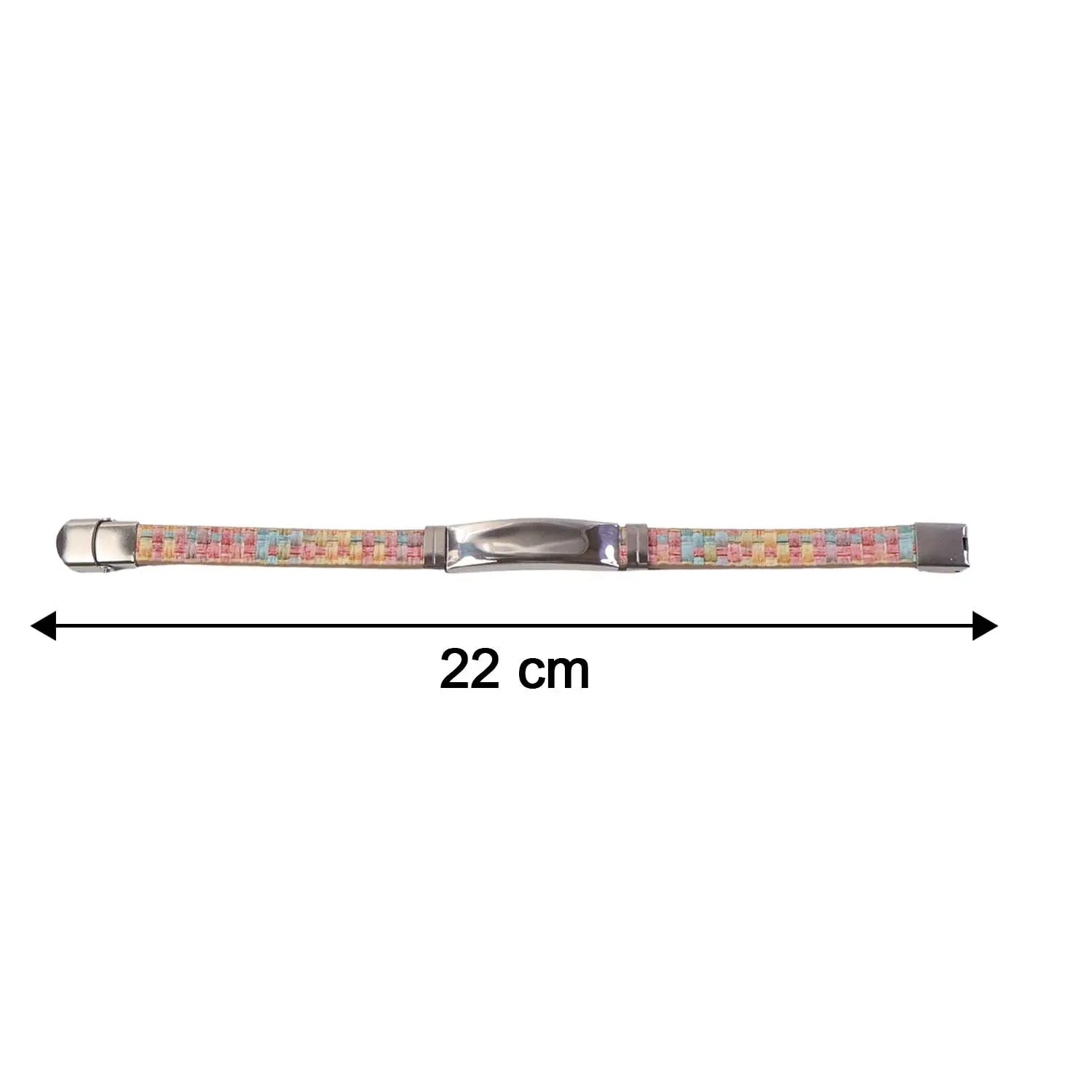 Premium Fancy Wrist Bracelet With Multicolor Woven Design (1 Pc) - Zidbik