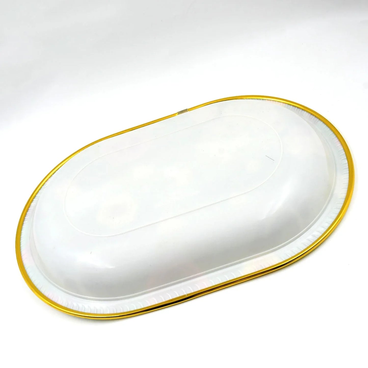 Big Plastic Flower Printed Design Serving Tray (1 Pc 35 X 24 Cm) - Zidbik