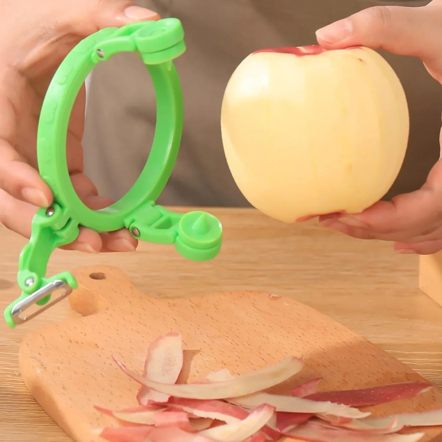 Adjustable Apple Peeler Cutter With Holder Ring - Zidbik