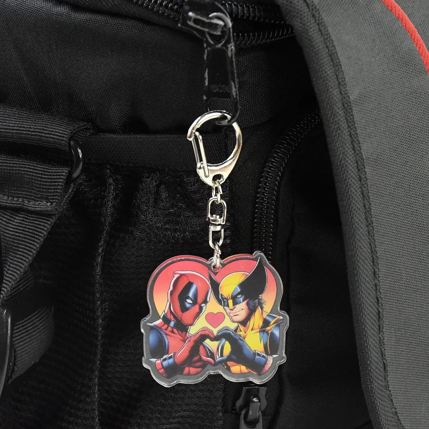 Stylish Acrylic Cartoon Character Keychain With Metal Clip (1 Pc) - Zidbik