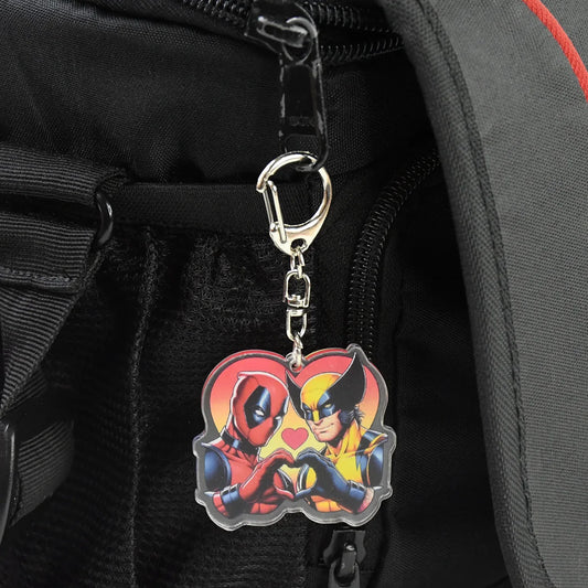 Stylish Acrylic Cartoon Character Keychain With Metal Clip (1 Pc) - Zidbik