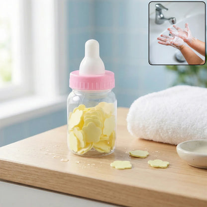 Portable Baby Bottle Shape Hand Wash Soap Paper Sheets Set (1 Set) - Zidbik