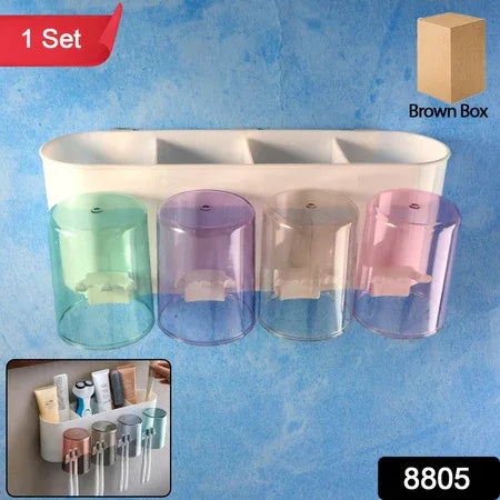 Wall Mounted Toothbrush Holder Set (1 Set) - Zidbik