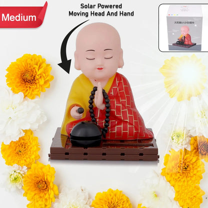 Solar Powered Sitting Buddha Statue Moving Head And Hand (1 Pc Medium) - Zidbik