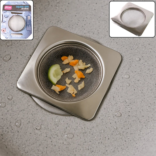 Stainless Steel Square Sink Strainer (1 Pc) - Zidbik