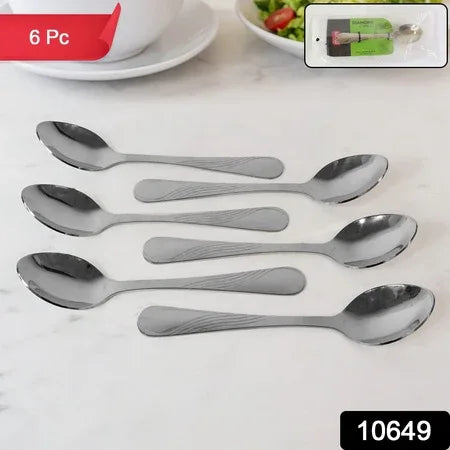 Supermom Diamond Stainless Steel Dining Spoon (6 Pc Set) - Zidbik